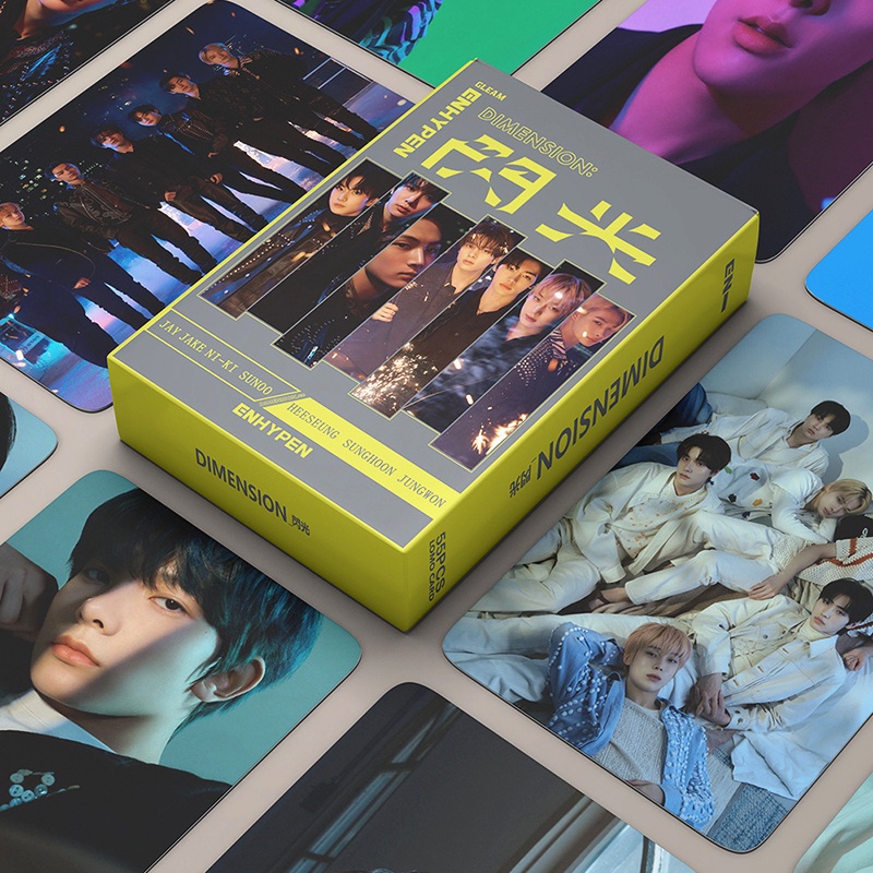 54pcs box ENHYPEN Photocards 閃光 Dimension Album LOMO Card Postcard