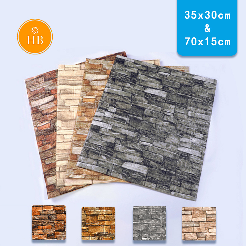 New Wallpaper Sticker D Brick Wall Waterproof Self Adhesive Foam