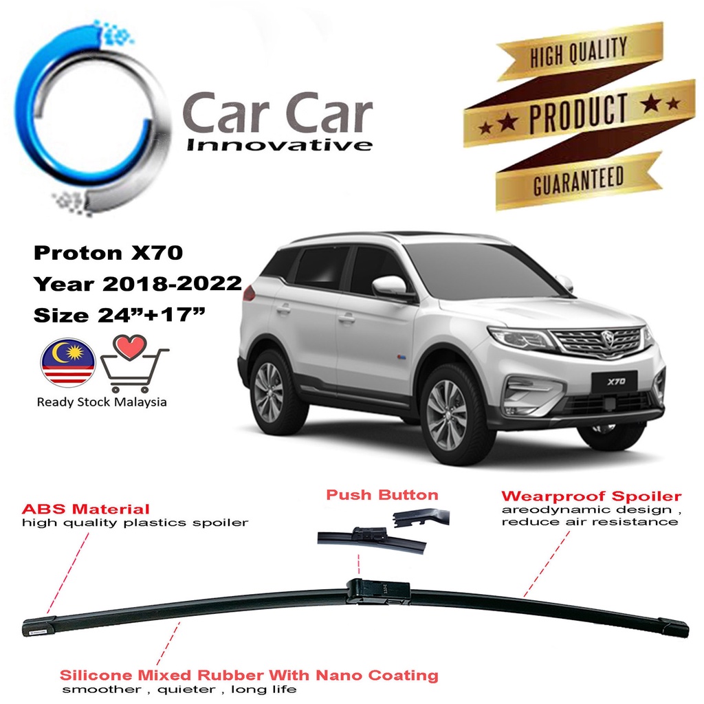 Proton X70 Wiper Silicone Car Wiper Blades Car Windshield Year 2018