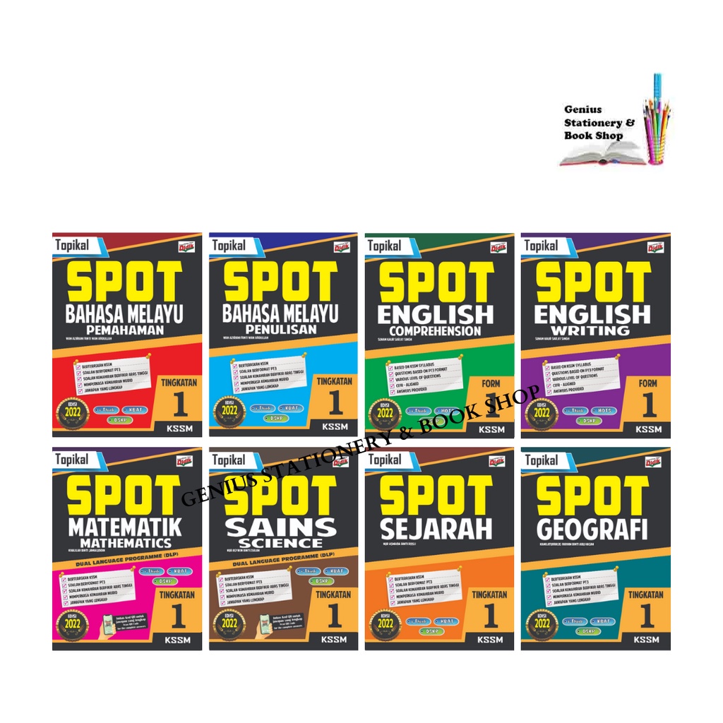 Buku Latihan Topikal Spot Tingkatan 1 2022 Shopee Malaysia