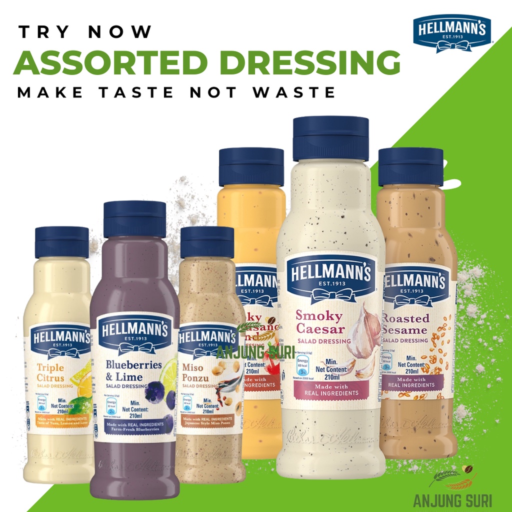 Hellmann S Salad Dressing Smocky Garlic Thousand Island Miso Ponzu