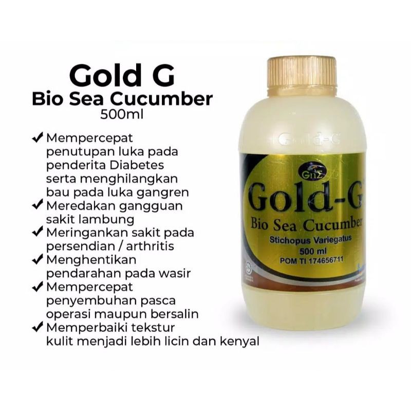 Jelly Gamat Gold G Ml Gold G Bio Seea Original Cucumber Shopee