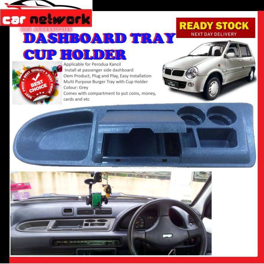 Dashboard Tray Perodua Kancil Old Square Head Lamp ABS Plastic Cup