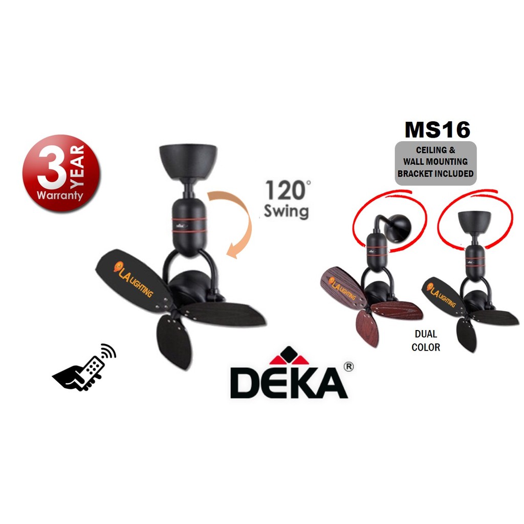 DEKA DC MOTOR MS16 WALL CEILING FAN WIth REMOTE CONTROL LA LIGHTING