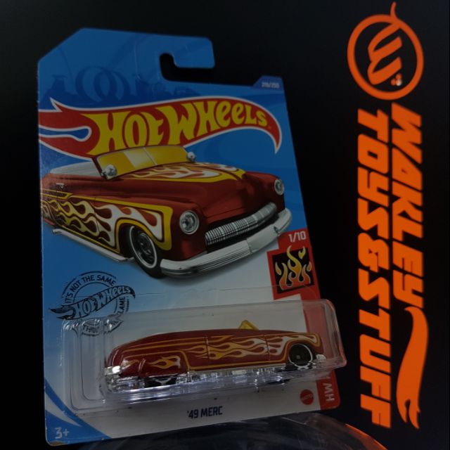 Hot Wheels HW FLAMES 49 MERC RED YELLOW WHITE FLAMES DECAL