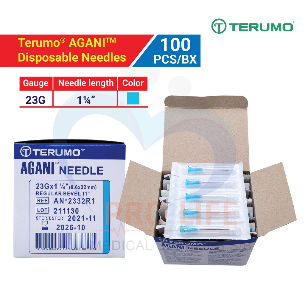 Terumo AGANI Disposable Needle 18G 20G 21G 22G 23G 24G 25G 26G