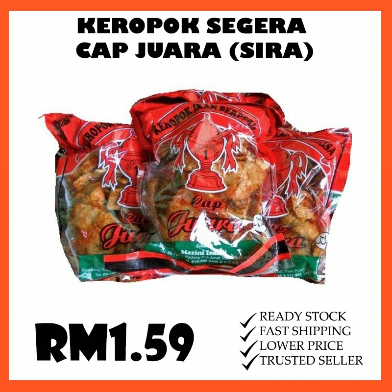 Ready Stock Keropok Segera Cap Juara Sira Shopee Malaysia