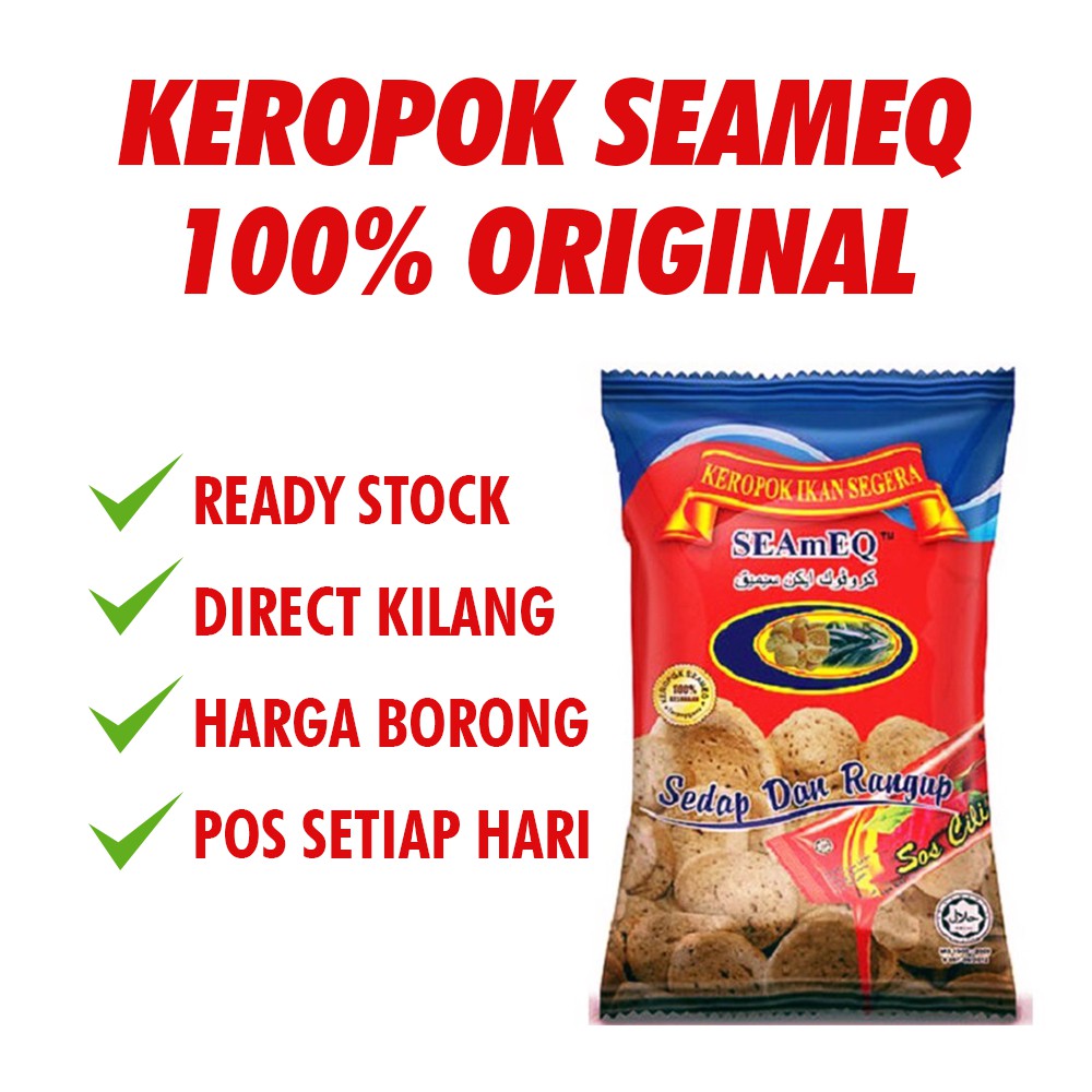 Ready Stock Keropok Ikan Segera Seameq Terengganu Borong