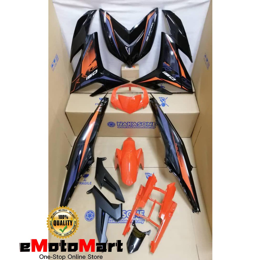 Yamaha Y Zr V Y Zr V Cover Set Exciter Rc Orange Tanam Sticker