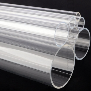 2Pcs Set 50cm Length Transparent Acrylic Pipe Plexiglass Tube Aquarium