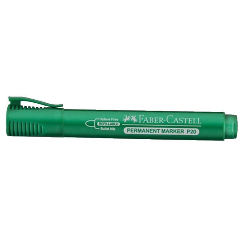 Faber Castell Permanent Marker Pen P20 Refillable Bullet Nib Black