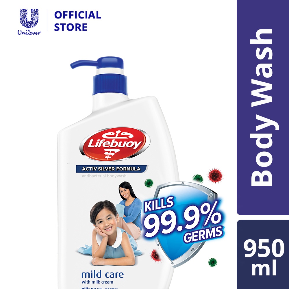 LIFEBUOY Silver Shield Formula MIld Care With Milk Cream 950ml Shopee