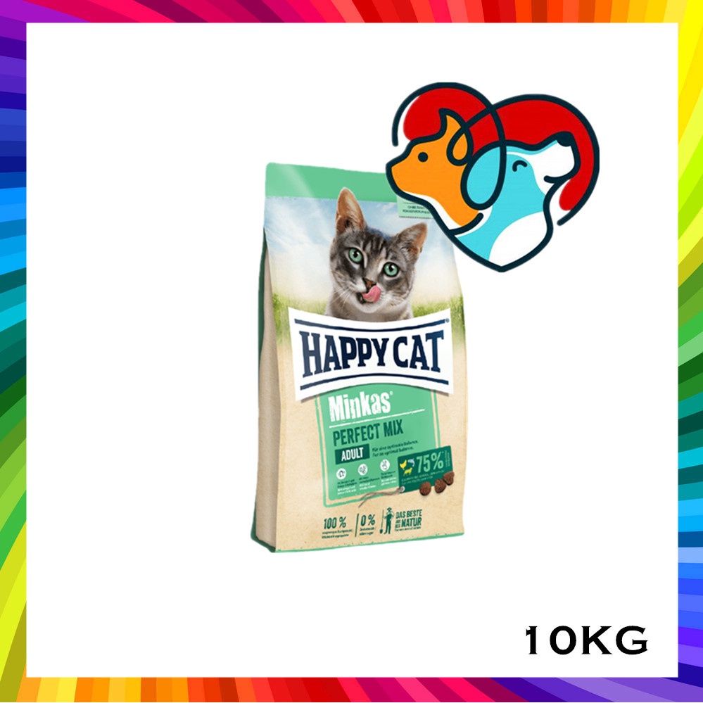 Happy Cat Minkas Perfect Mix Chicken Lamb Fish Cat Food 10KG