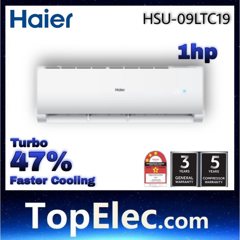 Haier R Non Inverter Series Turbo Cool Hp Air Conditioner Hsu