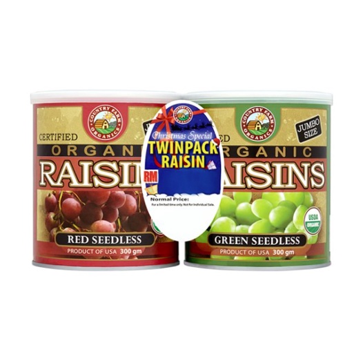 Country Farm Organics Certified Organic Red Seedless Raisins G