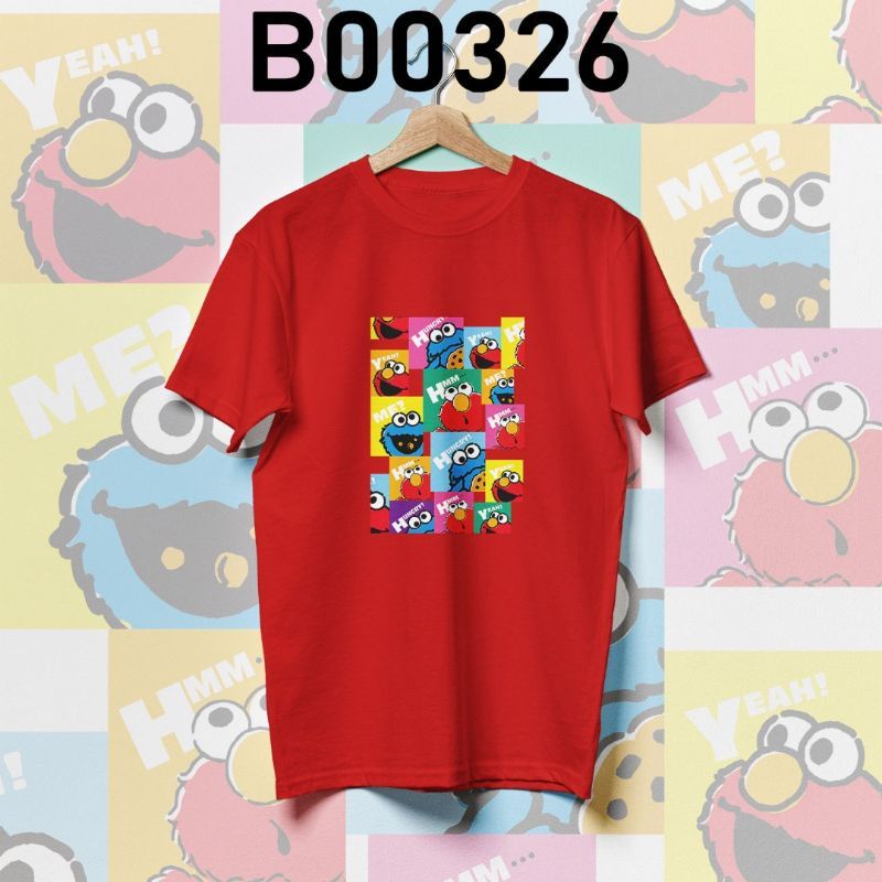 STOK SEDIA COOKIE MONSTER ELMO SESAME STREET KAIN SEJUK T Shirt Baju