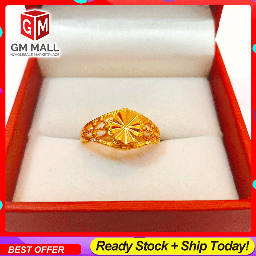 Cop 916 Emas Bangkok Emas Korea GM Mall Ring Gold Plated Cincin Emas