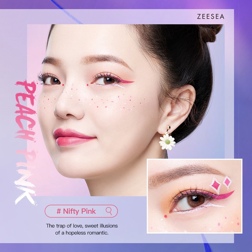 Zeesea White Eyeliner Liquid Eyeliner Waterproof Waterproof Flat Head