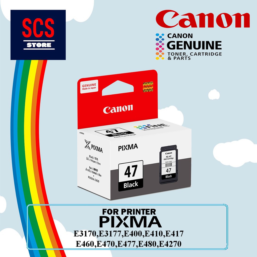 CANON PG 47 PG47 CL 57 CL 57s Black Colour Ink Cartridge Original