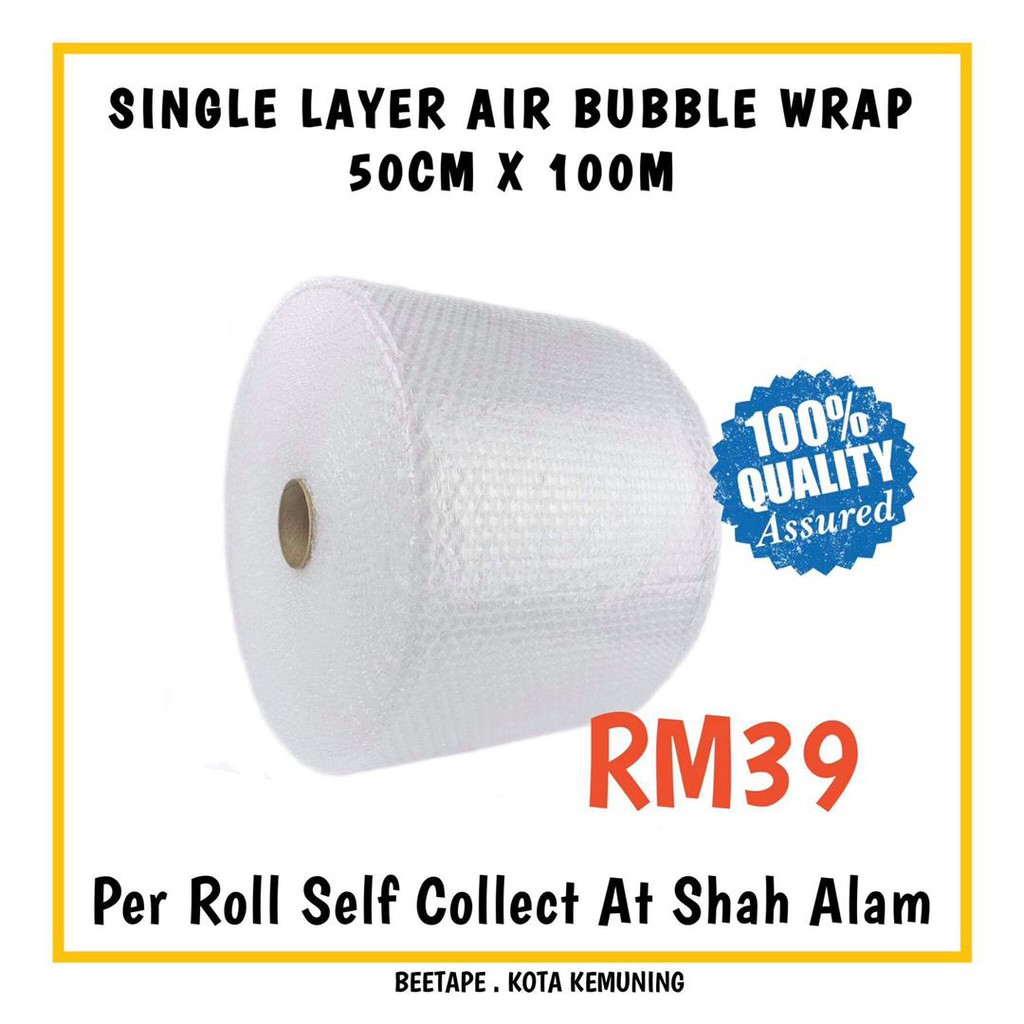 Single Layer Air Bubble Wrap Cm X M X Mm Shopee Malaysia