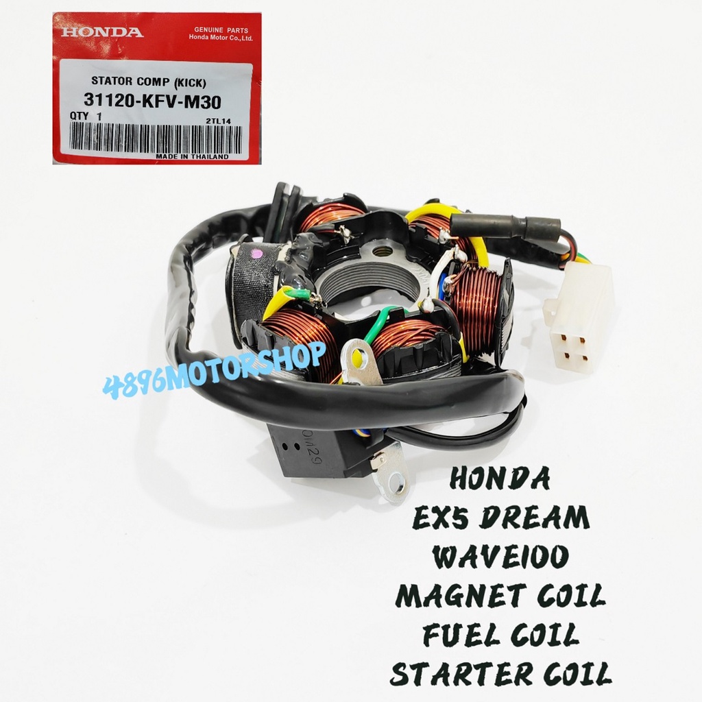 Honda Ex Dream Kick Start Wave W Magnet Coil Starter Coil Assy