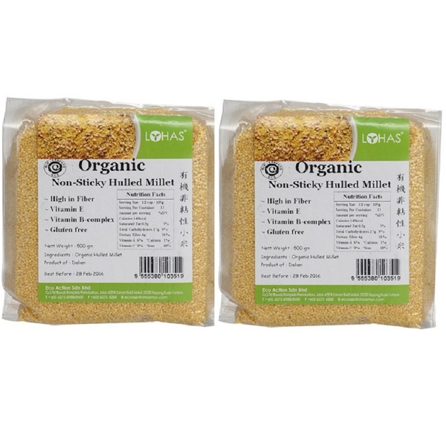 Lohas Organic Non Sticky Hulled Millet G Twin Pack Shopee Malaysia