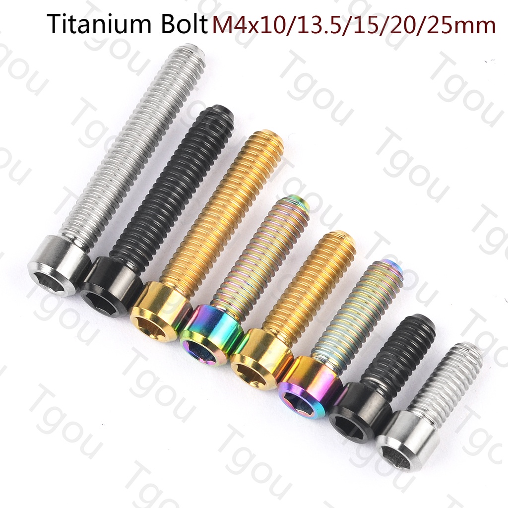 Tgou Titanium M4 X 10 13 5 15 20 25mm Allen Key Small Head Bolt Screw