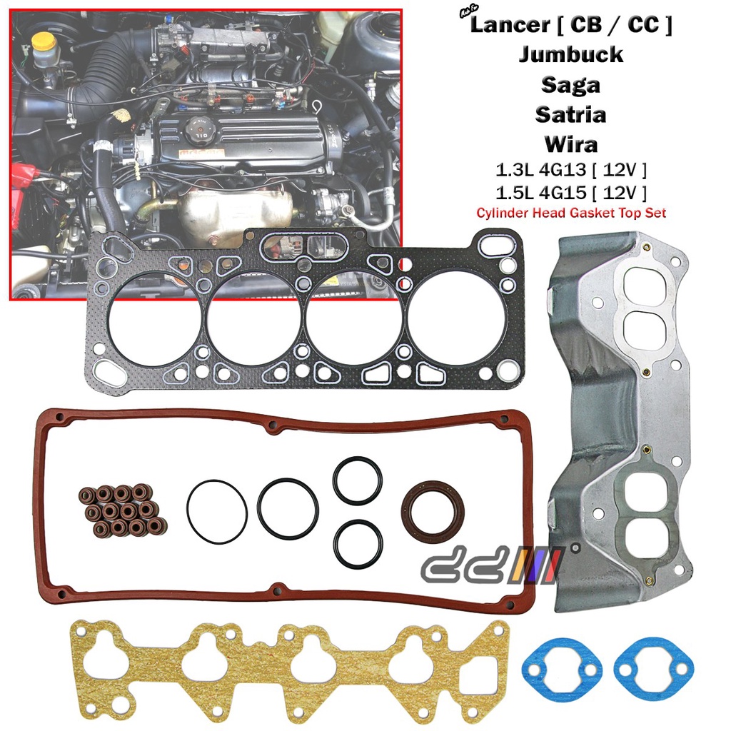 Head Gasket Mitsubishi 1 5L SOHC 12V 4G15 4g13 Proton Wira Satria Saga