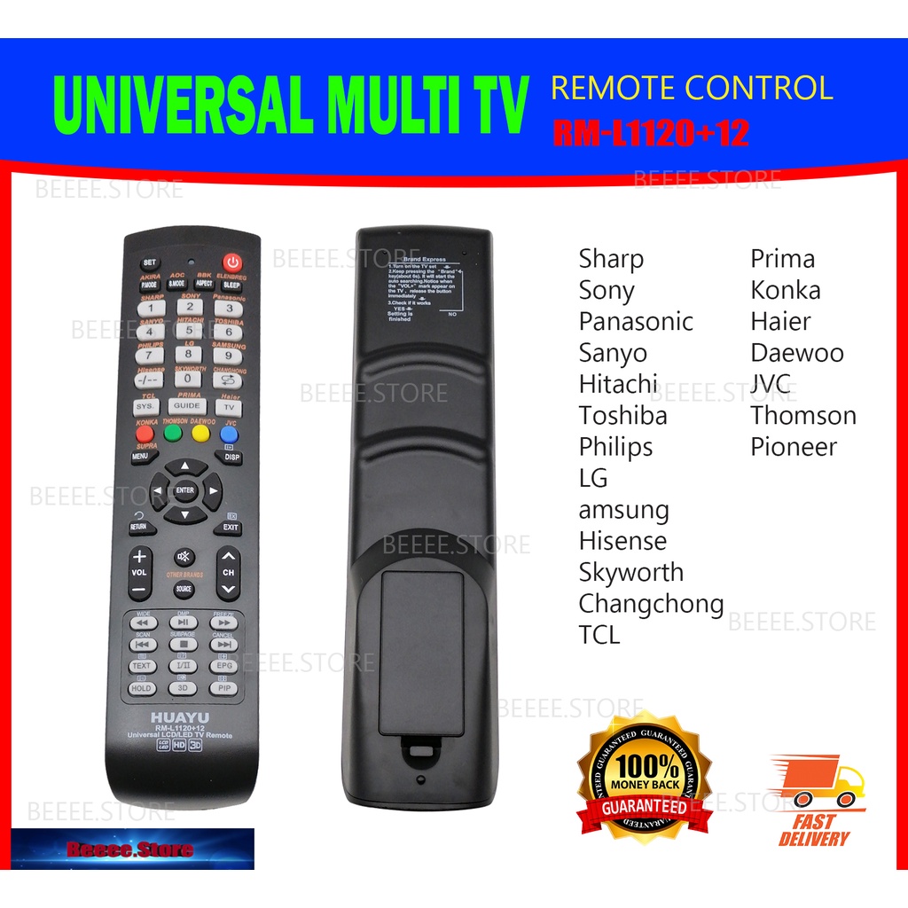 Huayu Universal Multi Lcd Led Tv Remote Rm L M Rm L Rm