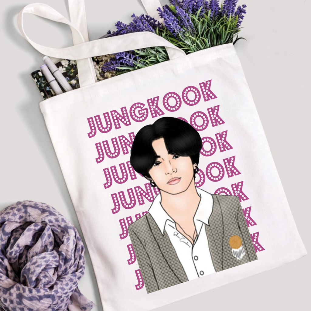 Bts Bts Jungkook Dynamite Fan Art Tote Bag Bts Dynamite Kpop