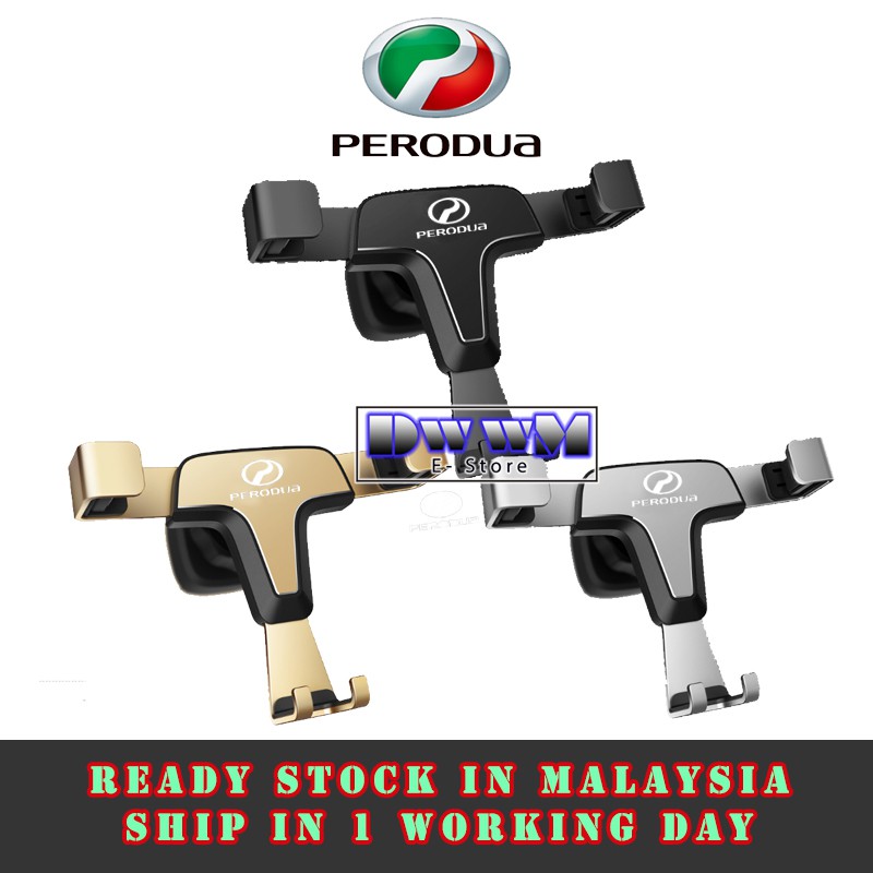 Perodua Gravity Metal Air Vent Car Phone Holder Mount Tri Deg