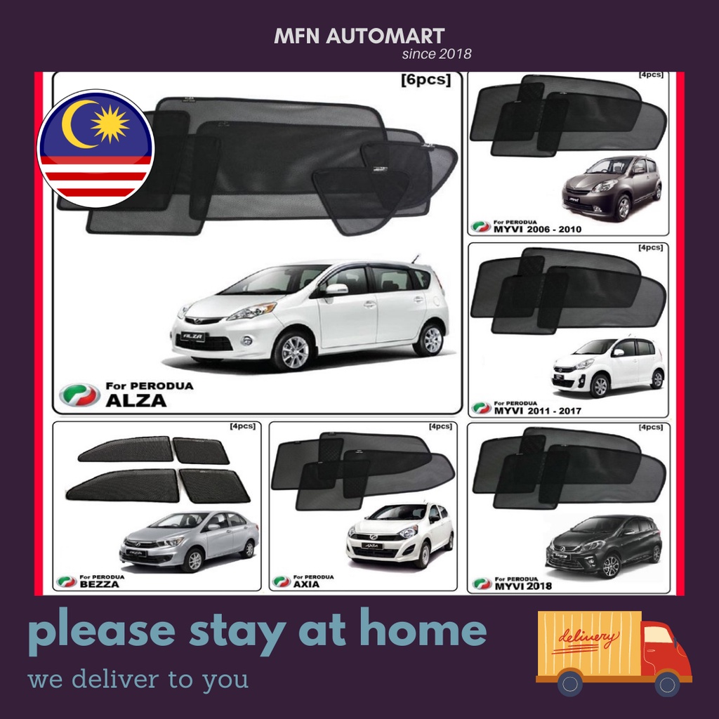 Pelindung Matahari Magnetic Sunshade Perodua Myvi Old Lagi Best Icon