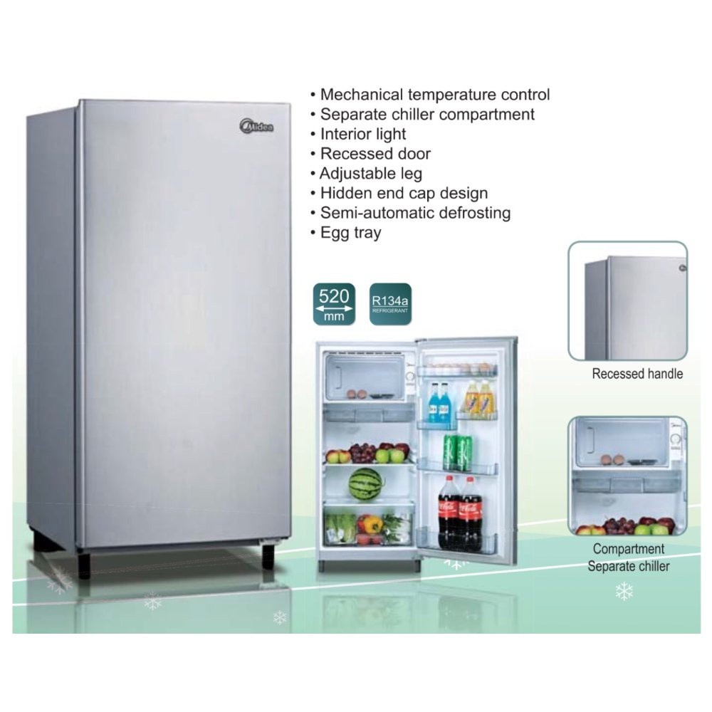 Midea Single Door Refrigerator Ms Doors Mdrd Shopee Malaysia