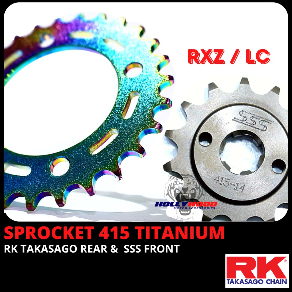 YAMAHA RXZ Y125Z LC135 SPROCKET 415 TITANIUM TAKASAGO RK JAPAN SPROCKET