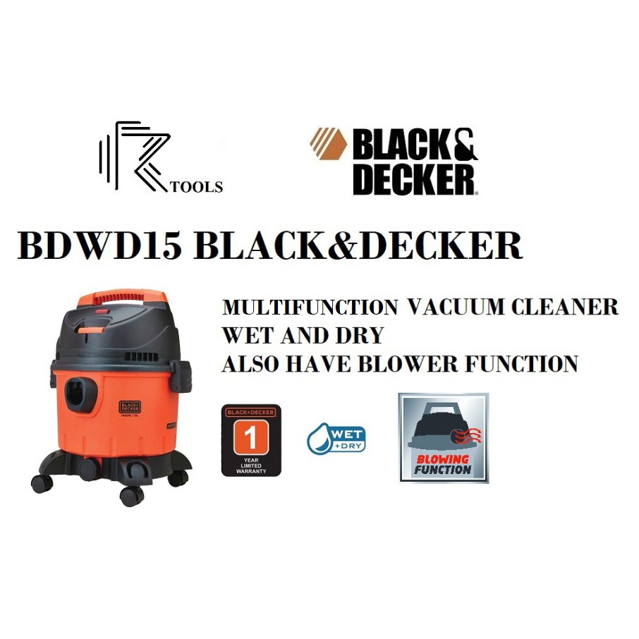 Black Decker Bdwd Multifunction Vacuum Cleaner Wet Dry Blower W