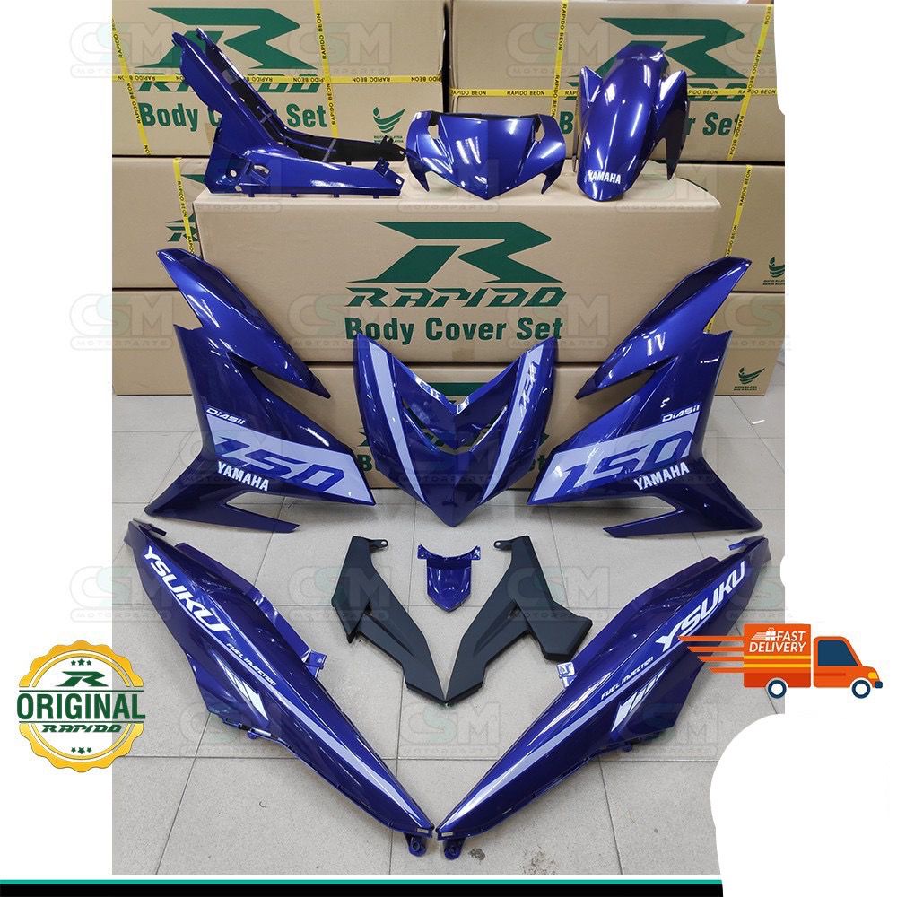 READY STOCK Coverset Bodyset Yamaha YSUKU Y15 Y15ZR V1 V2 Blue