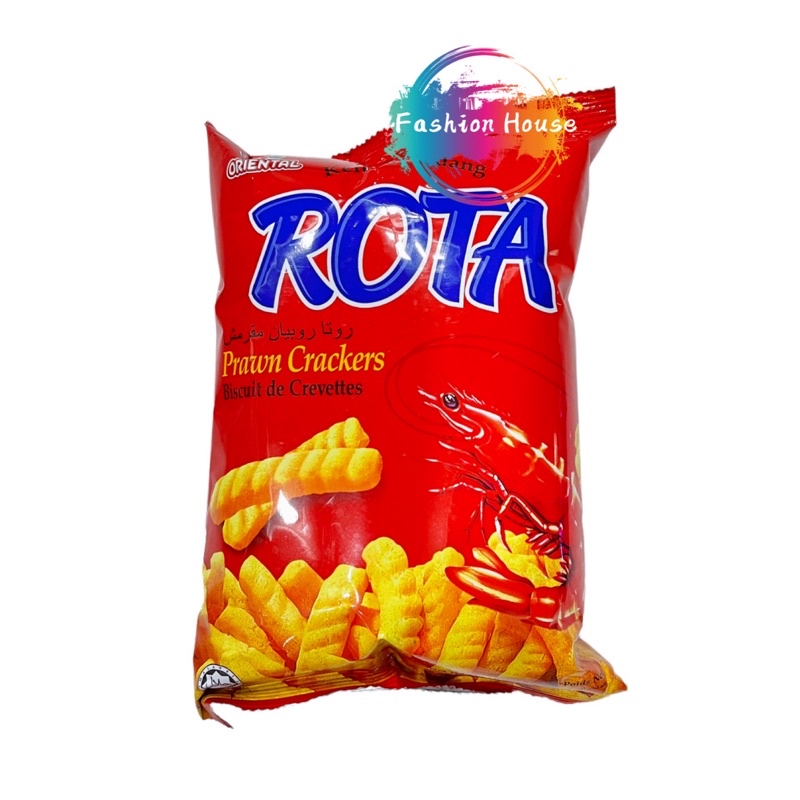 Oriental Rota Prawn Cracker Green Pea Snacks Super Ring 60g