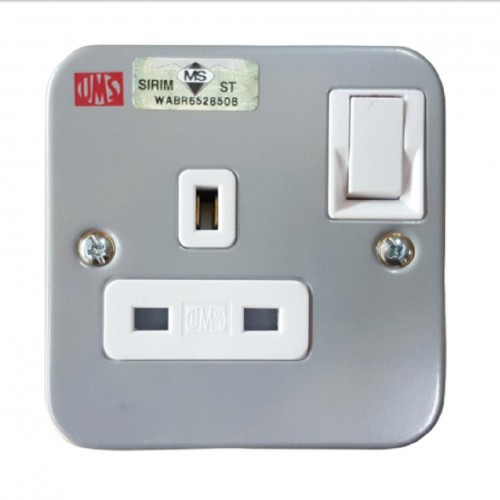 UMS 13A 1 Gang Metal Clad Switch Socket With Sirim Approved Shopee