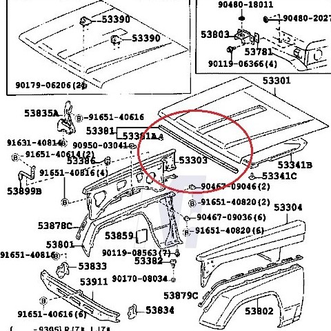 Toyota Land Cruiser Bj Fj Fzj Hj Hzj Pzj Hood To Radiator