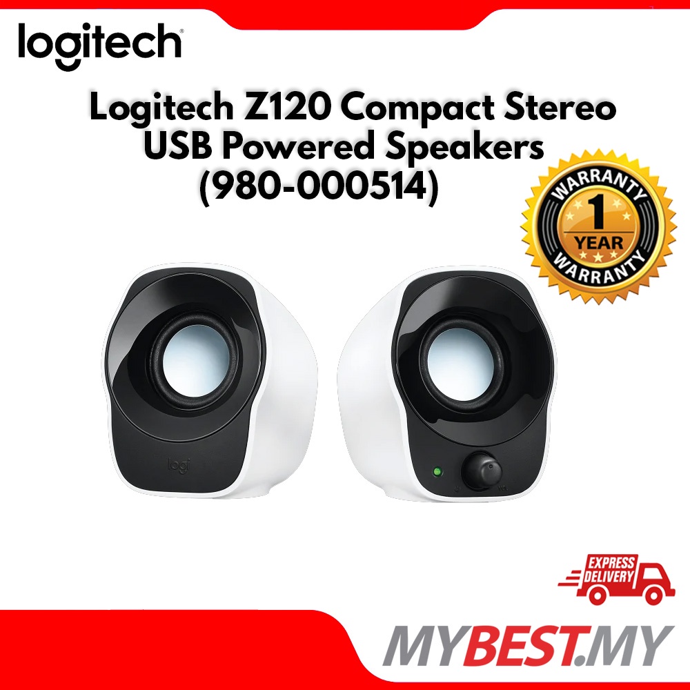 Logitech Z Compact Stereo Usb Powered Speakers Shopee Malaysia