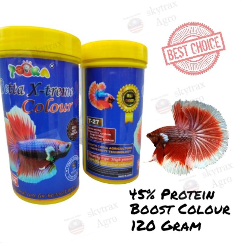 TOPKA Premium Betta Fish Pellet Enhance Colour Makanan Ikan Laga