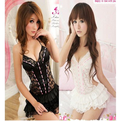 Ready Stock Sexy Wow Sexy Lingerie Lace Ruffle Princess Uniform Extreme
