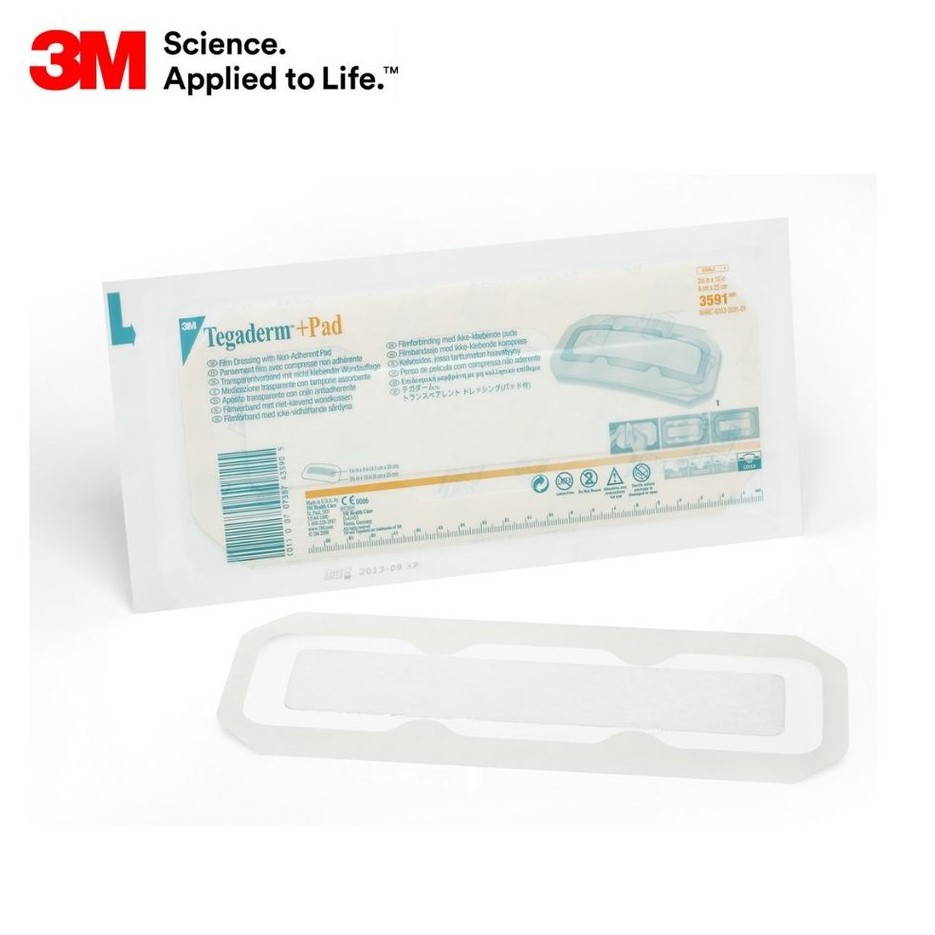 M Tegaderm Pad Film Dressing With Non Adherent Pad Dressing Size