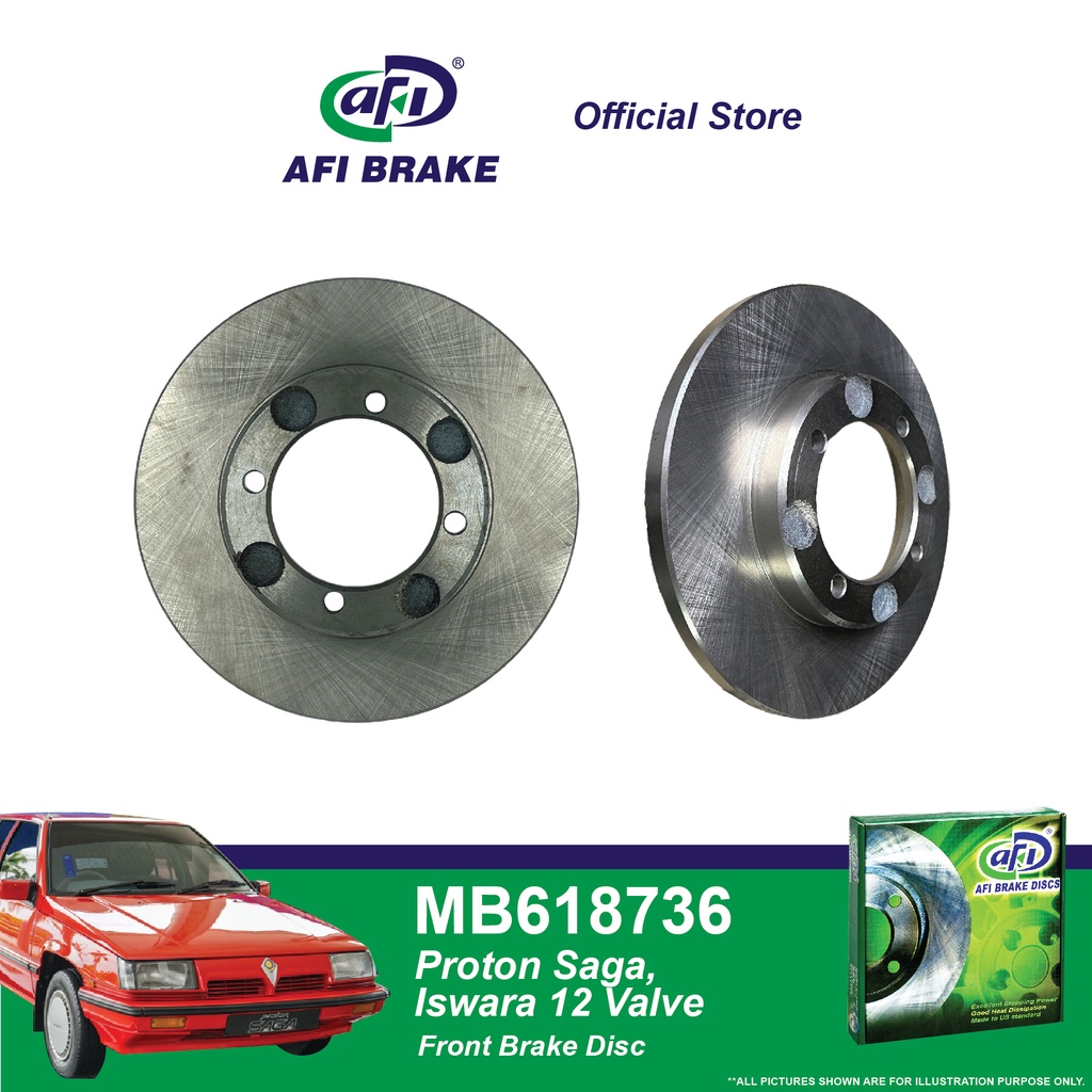 Afi Brake Front Disc Rotor Proton Saga Iswara Mb Trv Set