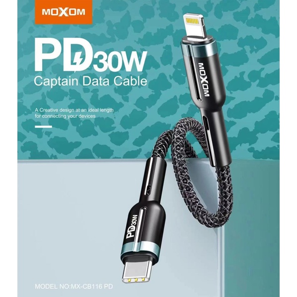 MOXOM MX CB116 30W TYPE C TO PHONE PD DATA CABLE Shopee Malaysia