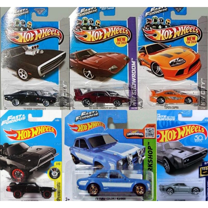 Hot Wheels Exclusive Fast Furious Series Mainline Card Mix