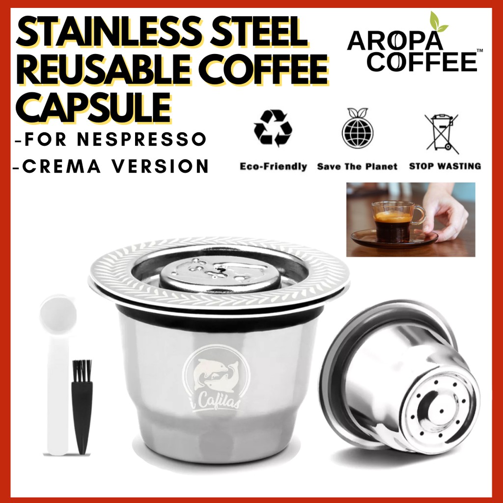 Nespresso Reusable Coffee Capsule Stainless Steel Refillable Coffee Pod