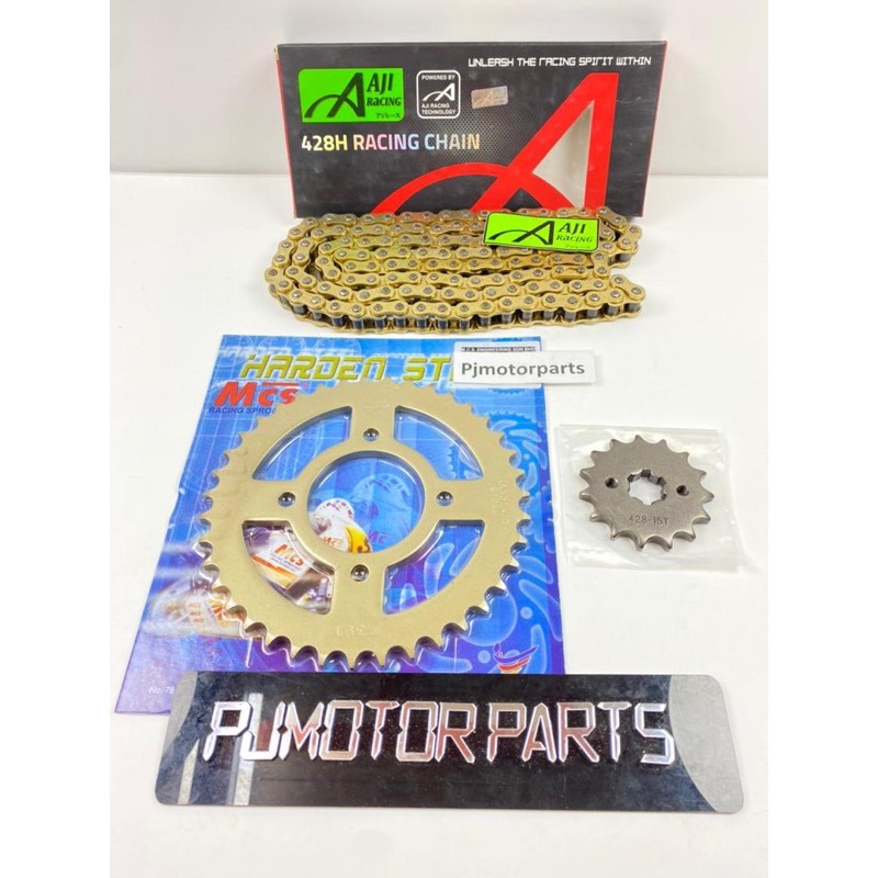 Suzuki TXR 150 Panther Gamma Gama Sprocket Set 428H Aji Racing 428