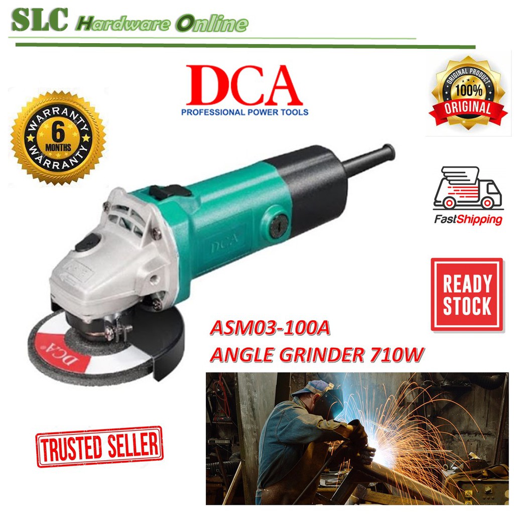 Dca Asm A Angle Grinder Mm W Gws A Mesin Pencanai