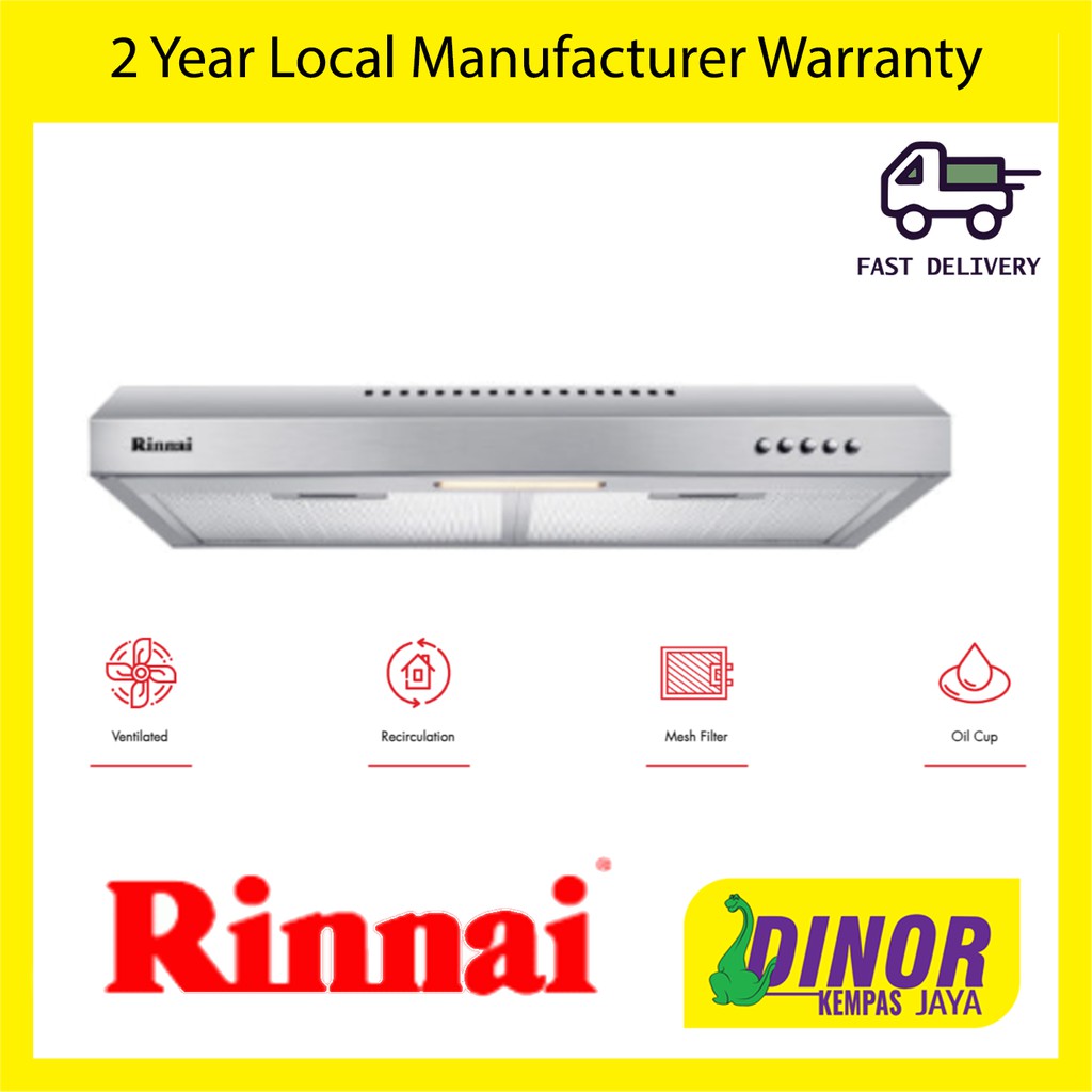 Rinnai RH S65A SSVR 60cm Slim Hood Shopee Malaysia